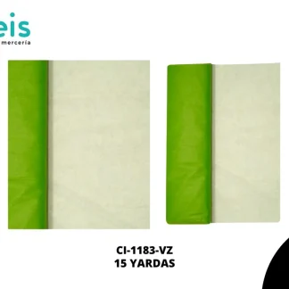 CINTA MALLA TULL ESCARCHADA VERDE MANZANA 15YRD