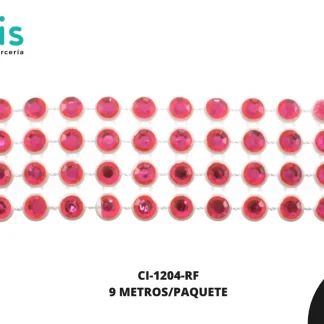 STRASS PLAST 058 4 V ROSA FUERTE 9M