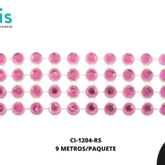 STRASS PLAST 058 4 V ROSA 9M