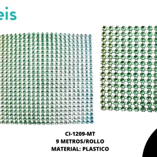 STRASS PLAST IMIT PIEDRA 11.5cm REF: 24X180 MULTICOLOR 9 m/pqt