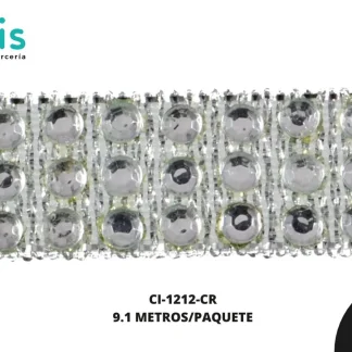 STRASS ADHESIVO 3 LINEAS 1055 CRISTAL 9.1M