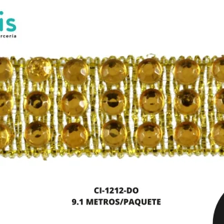STRASS ADHESIVO 3 LINEAS 1055 DORADO