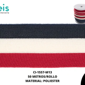 CINTA PARA SUDADERA 40MM BG/RJ/MNO 50MT/ROLLO