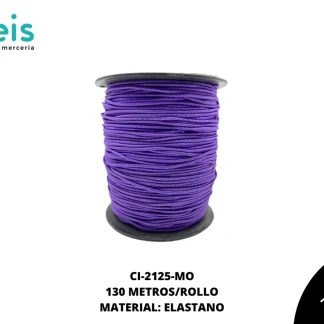 CINTA COLA RATA ELASTICA1.5 MM MORADO 130 METROS