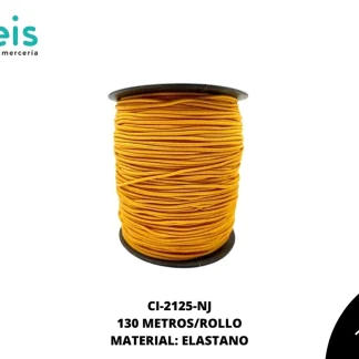 CINTA COLA RATA ELASTICA1.5 MM NARANJA 130 METROS