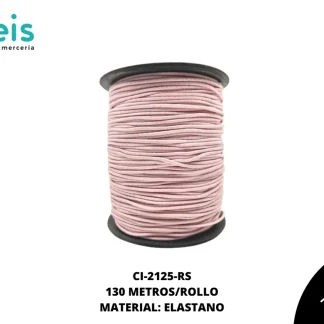 CINTA COLA RATA ELASTICA1.5 MM ROSA 130 METROS