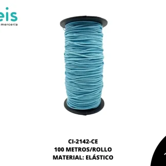 CINTA COLA RATA ELASTICAREF:2.5 CIELO 100 METROS