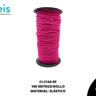 CINTA COLA RATA ELASTICAREF:2.5 ROSA FUERTE 100 METROS