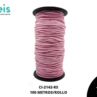 CORDON ELASTICO REF:2.5 ROSA 100 METROS