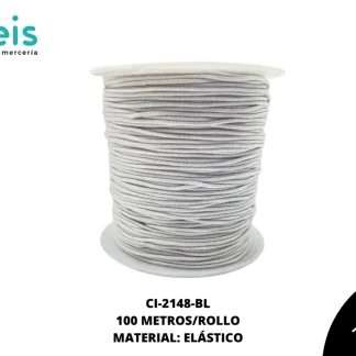 CINTA COLA RATA ELASTICAREF:1.0 BLANCO 100 METROS