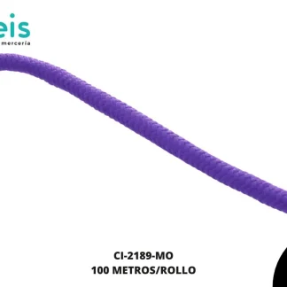 CORDON TEJIDO C/ALMA REF:7mm MORADO 100/M ROLLO