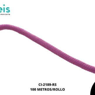 CORDON TEJIDO C/ALMA REF:7mm ROSA 100/M ROLLO