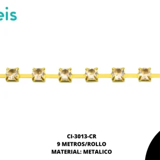 STRASS METALICO DO 16SS CRISTAL 4MM 9MTS