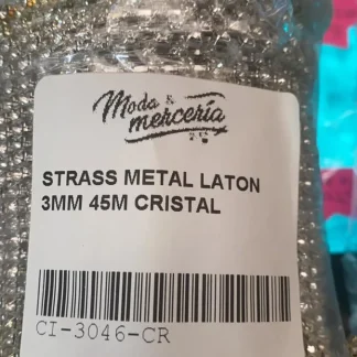 STRASS METAL LATON 3MM 45M CRISTAL