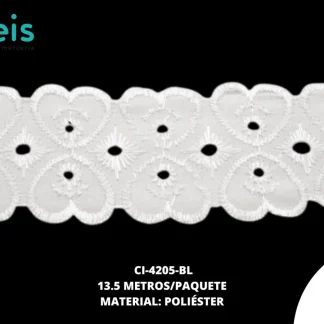 CINTAS GALON CI-4205-BL 3.8cm 13.5 MTS/PQT BLANCO