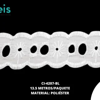 CINTAS GALON CI-4207-BL 2.5cm 13.5 MTS/PQT BLANCO