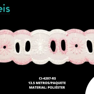 CINTAS GALON CI-4207-RS 2.5cm 13.5 MTS/PQT ROSA