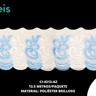 GUIPIUR POLIESTER BRILLOSO PLANO CI-4213-AZ 7cm 13.5 MTS/PQT AZUL
