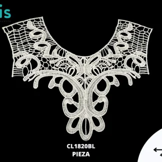 CUELLOS POLIESTER BRILLOSO PLANO CL1820BL 42cmX32cm BLANCO