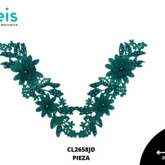 CUELLO 3D CON PERLAS CL2658 JADE