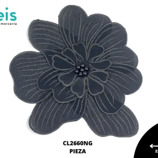 ADORNO FLOR CON PERLA NEGRO
