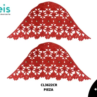 MANGA FLOR TREBOL PERLA CL3622 CORAL