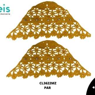 MANGA FLOR TREBOL PERLA CL3622 MOSTAZA