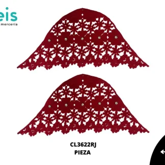 MANGA FLOR TREBOL PERLA CL3622 ROJO