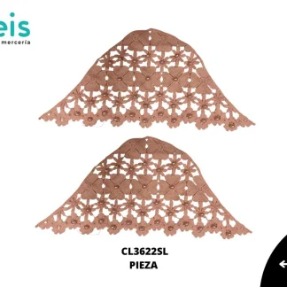 MANGA FLOR TREBOL PERLA CL3622 SALMON