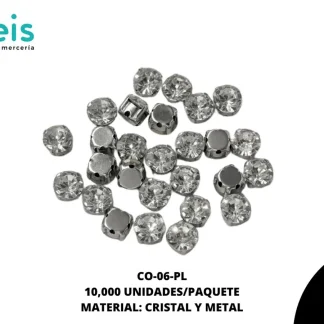 PIEDRA COSTURA #6 PLATA C/1000 PIEZA