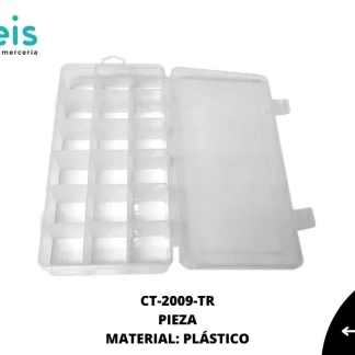 CAJA PLAST ORG 18 SECC REF: 23X11.7X4.3cm TRANSPARENTE unidad