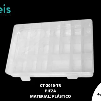 CAJA PLAST ORG 24 SECC REF: 19.5X13X3.6cm TRANSPARENTE unidad