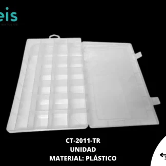 ACCESORIOS DE EXHIBICION CAJA ORGANIZADOR CT-2011-TR 34.5cmX21.5cm 23 SECCIONES TRANSPARENTE