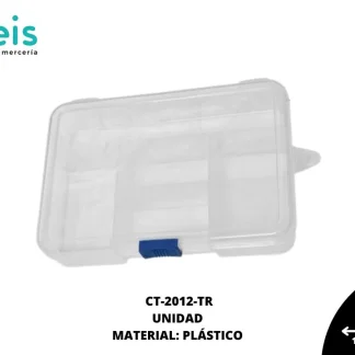 ACCESORIOS PLASTICO CAJA CT-2012-TR 14.3cmX9.8cm 5 SECCIONES