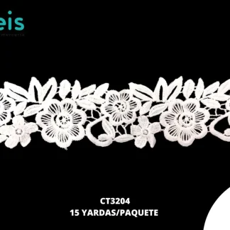 GUIPIUR SEDA DE LECHE PLANO CT3204 BLANCO 5.5 CM 15 YARDAS/PAQUETE