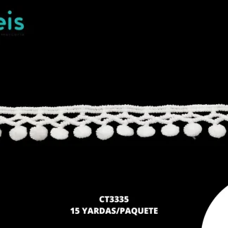 GUIPIUR SEDA DE LECHE PLANO CT3335 BLANCO 2 CM 15 YARDAS/PAQUETE