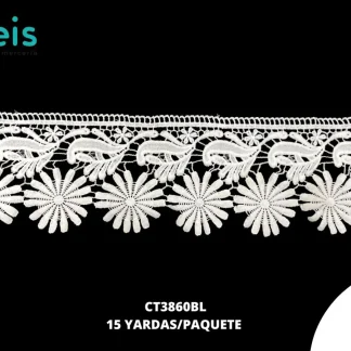 GUIPIUR SEDA DE LECHE PLANO CT3860BL BLANCO 12.5 CM 15 YARDAS/PAQUETE