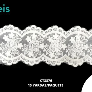 GUIPIUR SEDA DE LECHE TUL CT3876 BLANCO 9.5 CM 15 YARDAS/PAQUETE