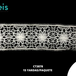 GUIPIUR SEDA DE LECHE PLANO CT3878 BLANCO 6 CM 15 YARDAS/PAQUETE
