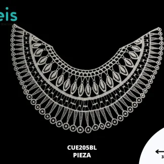 CUELLOS POLIESTER BRILLOSO PLANO CUE205BL 38cmX28cm BLANCO