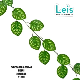 ENREDADERA CON 48 HOJAS 3 METROS