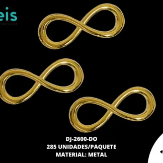 SEPARADOR METALICO INFINITO 30mm REF: #13 DORADO 285 u/pqt(.5kg)