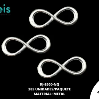 HERRAJE METALICO INFINITO 30mm REF: #13 NIQUEL 285 u/pqt(.5kg)