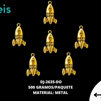 HERRAJE METALICO COHETE REF: SW-158 DORADO 0.5 KL/PQT