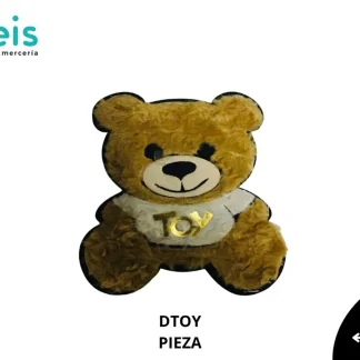 PARCHES BORDADOS Y ESTAMBRE OSO TOY DTOY 15cmX19cm CAFÉ