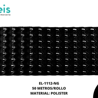 ELASTICO CINTILLA 6CM NEGRO 50 METROS