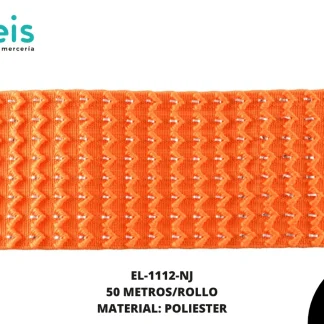 ELASTICO CINTILLA 6CM NARANJA 50 METROS