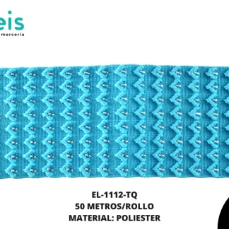 ELASTICO CINTILLA 6CM TURQUESA 5 METROS