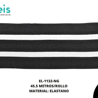ELASTICO LUREX 3L 5CM NEGRO 45.5 METROS