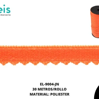 ELASTICO LENCERIA MORITA 8MM NARANJA NEON 150 METROS
